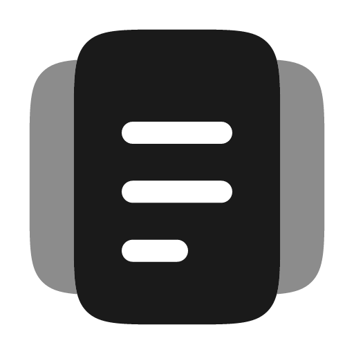 Documents bold duotone icon, two-tone style, from Solar