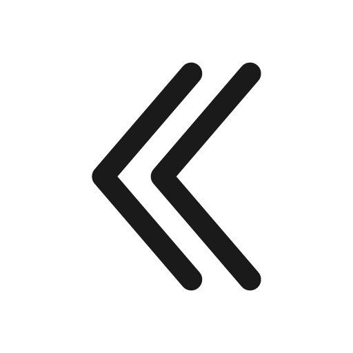 Double alt arrow left outline icon, outline style, from Solar