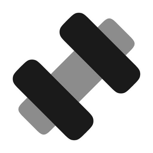 Dumbbell large bold duotone icon, two-tone style, from Solar