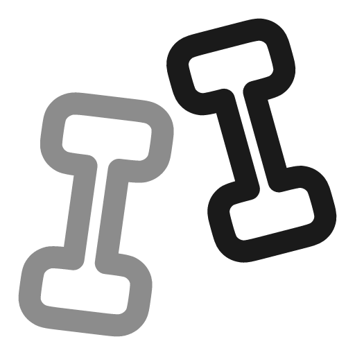 Dumbbells 2 line duotone icon, two-tone style, from Solar