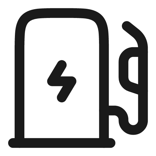 Electric refueling linear icon, line style, from Solar