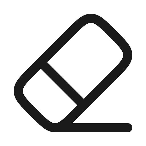 Eraser linear icon, line style, from Solar