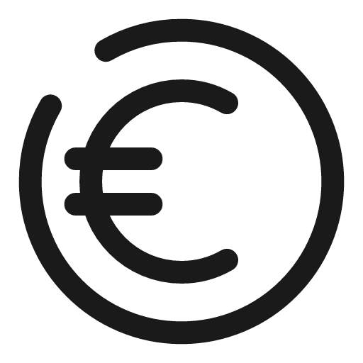 Euro broken icon, line style, from Solar