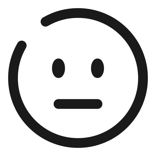 Expressionless circle broken icon, line style, from Solar