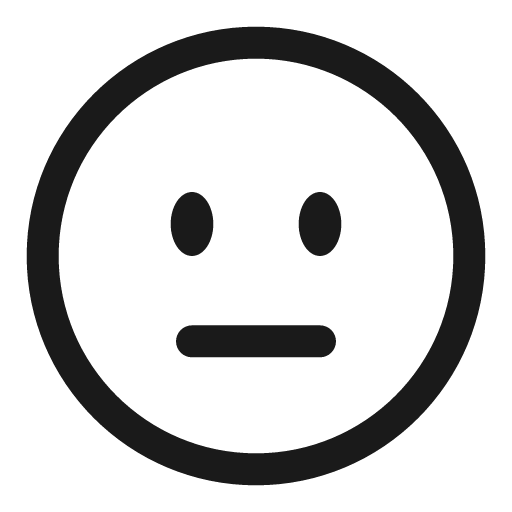 Expressionless circle outline icon, outline style, from Solar
