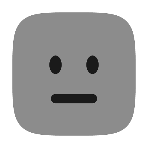 Expressionless square bold duotone icon, two-tone style, from Solar