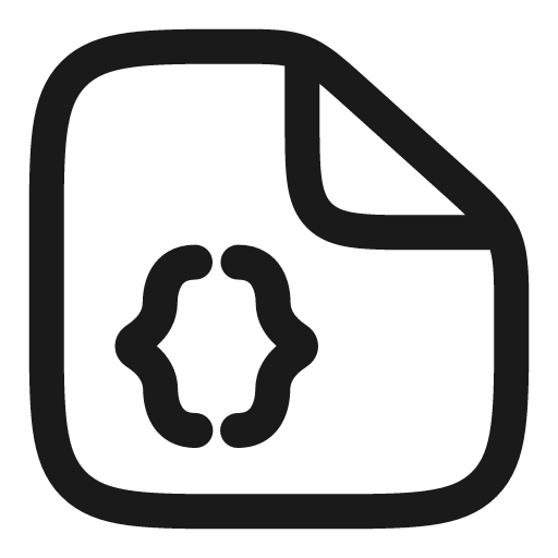 File braces outline icon, outline style, from Solar