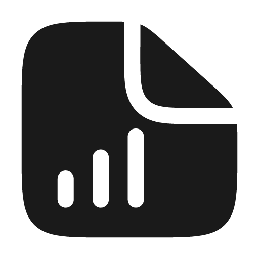 File chart 2 bold icon, bold style, from Solar