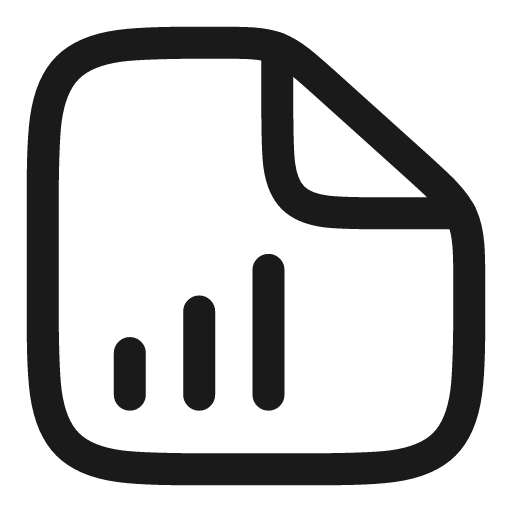File chart 2 linear icon, line style, from Solar