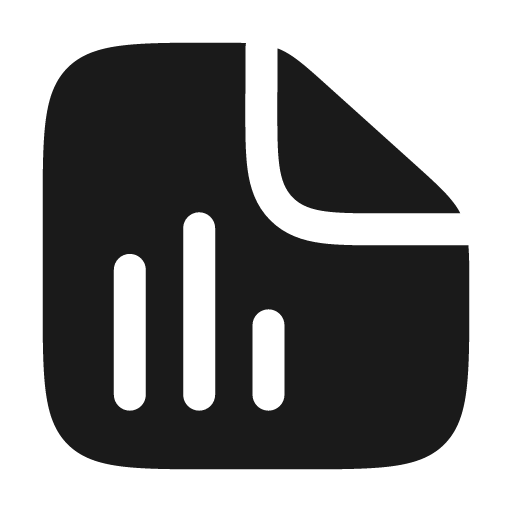 File chart bold icon, bold style, from Solar