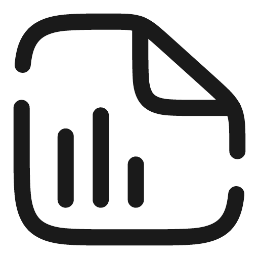 File chart broken icon, line style, from Solar