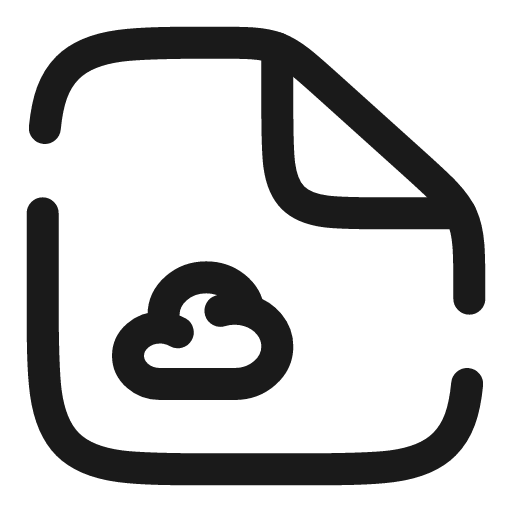 File cloud broken icon, line style, from Solar