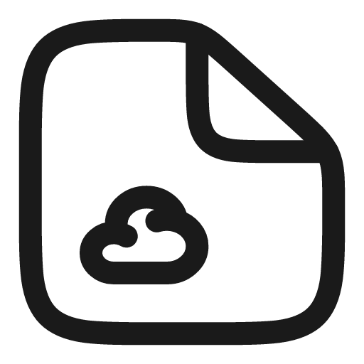 File cloud linear icon, line style, from Solar
