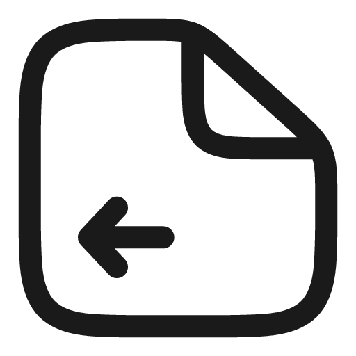 File left linear icon, line style, from Solar