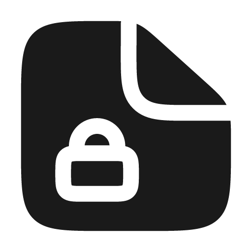 File lock bold icon, bold style, from Solar