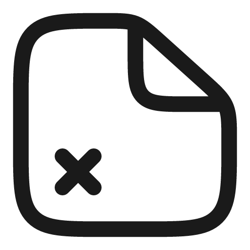 File remove outline icon, outline style, from Solar