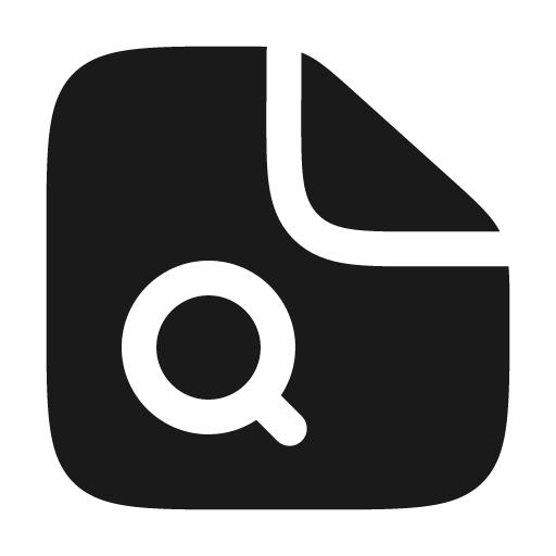 File search bold icon, bold style, from Solar