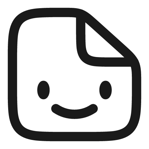 File smile linear icon, line style, from Solar