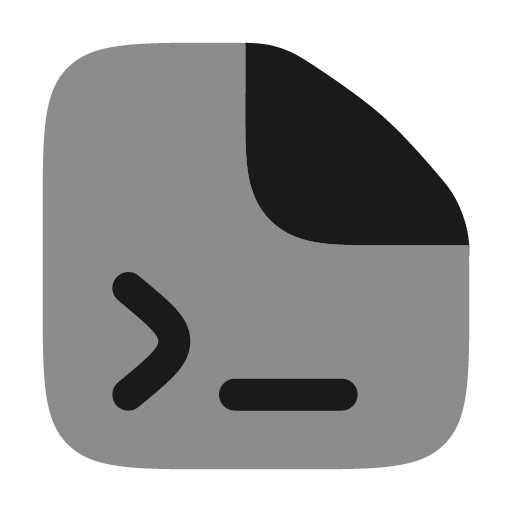 File terminal bold duotone icon, two-tone style, from Solar