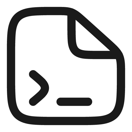File terminal linear icon, line style, from Solar