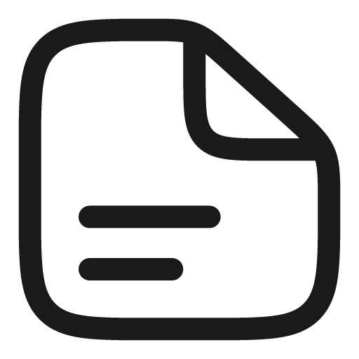 File text outline icon, outline style, from Solar
