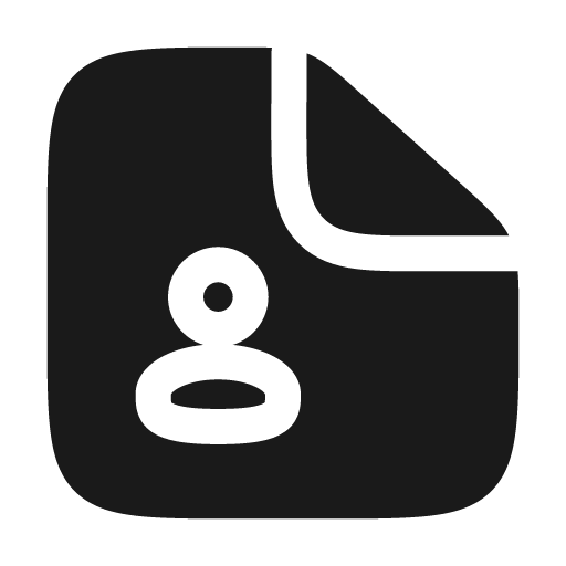 File user bold icon, bold style, from Solar