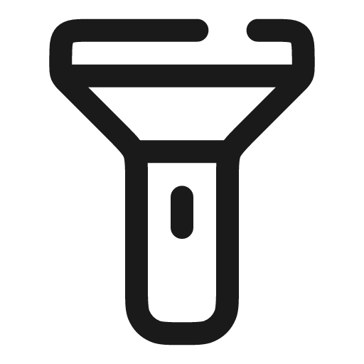 Flashlight broken icon, line style, from Solar