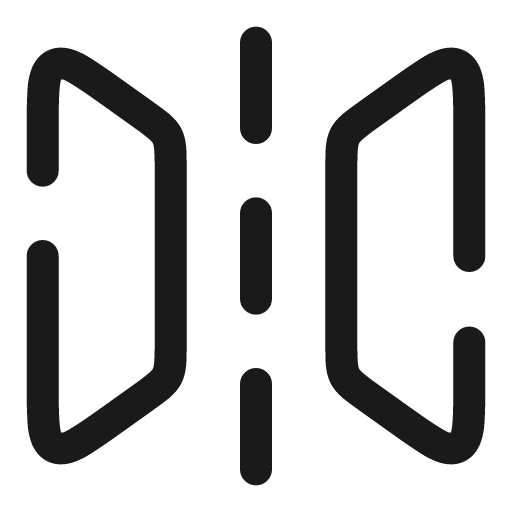 Flip horizontal broken icon, line style, from Solar