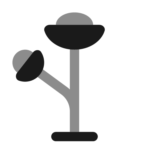 Floor lamp minimalistic bold duotone icon, two-tone style, from Solar