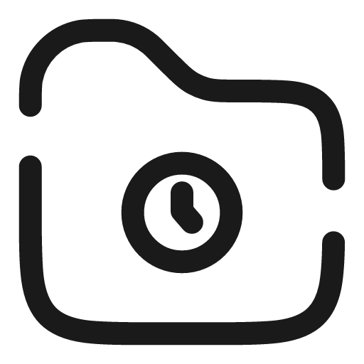 Folder clock broken icon, line style, from Solar
