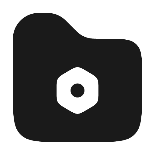 Folder cog bold icon, bold style, from Solar