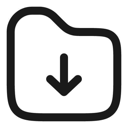 Folder down outline icon, outline style, from Solar