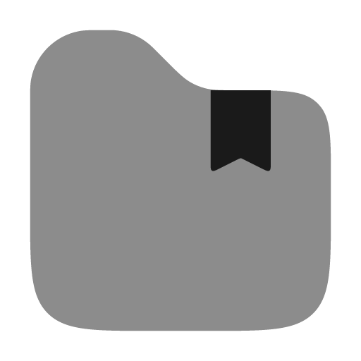 Folder favorite bookmark bold duotone icon, two-tone style, from Solar