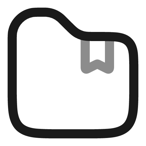 Folder favorite bookmark line duotone icon, two-tone style, from Solar