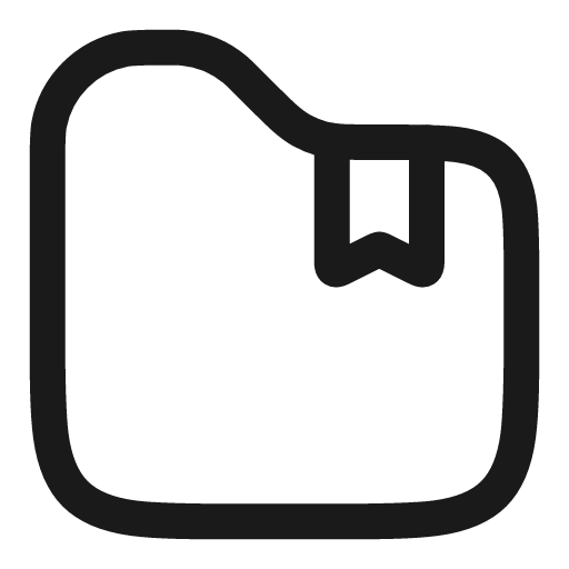 Folder favorite bookmark linear icon, line style, from Solar