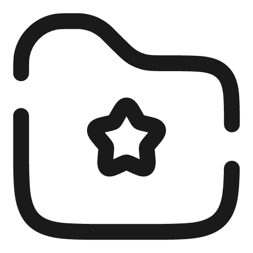 Folder favorite star broken icon, line style, from Solar