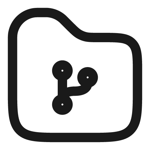 Folder git outline icon, outline style, from Solar