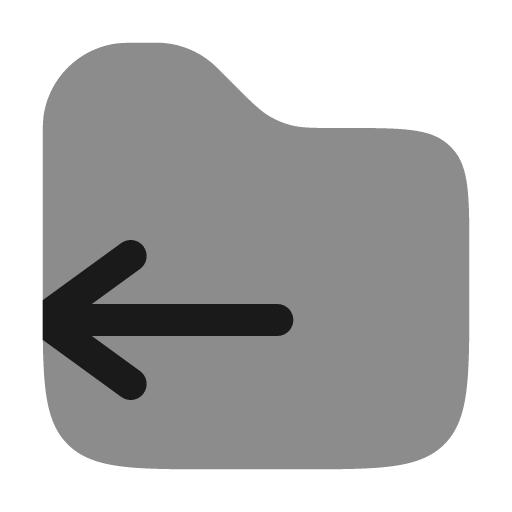 Folder output bold duotone icon, two-tone style, from Solar