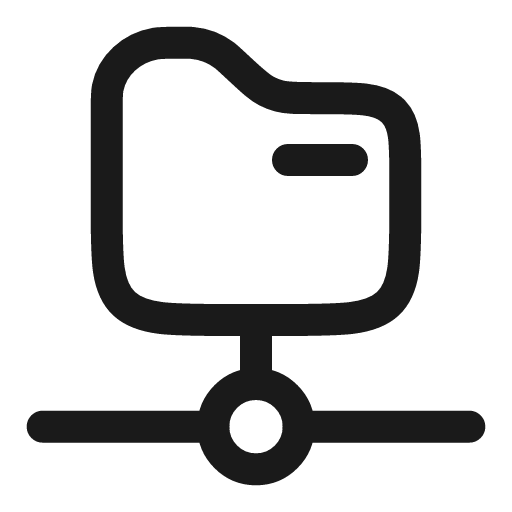 Folder path connect linear icon, line style, from Solar