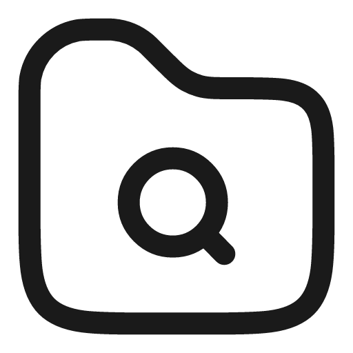 Folder search linear icon, line style, from Solar