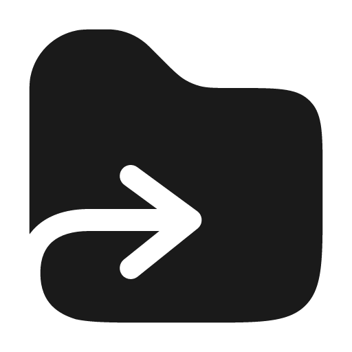 Folder symlink bold icon, bold style, from Solar
