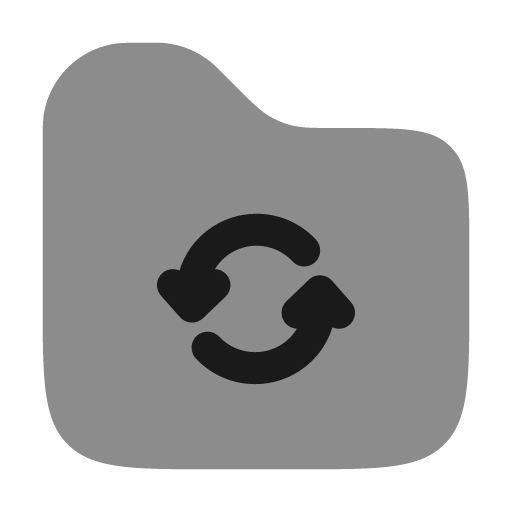 Folder sync bold duotone icon, two-tone style, from Solar