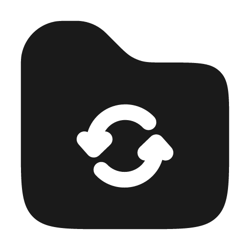 Folder sync bold icon, bold style, from Solar