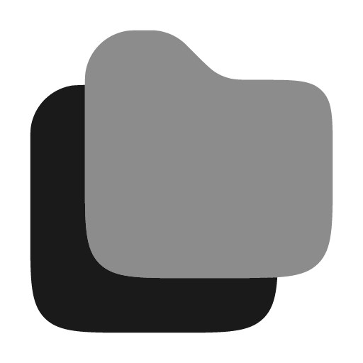 Folders bold duotone icon, two-tone style, from Solar