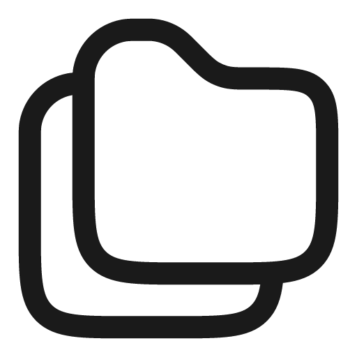Folders outline icon, outline style, from Solar