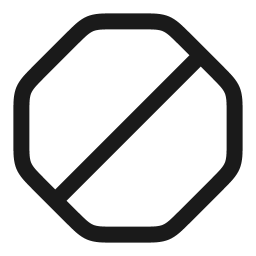 Forbidden linear icon, line style, from Solar