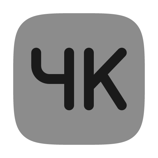 Four k bold duotone icon, two-tone style, from Solar
