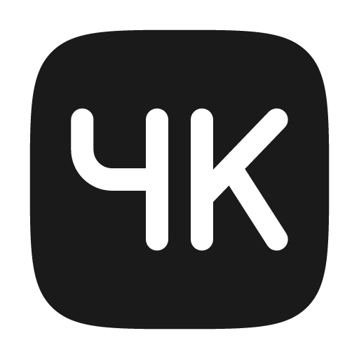 Four k bold icon, bold style, from Solar