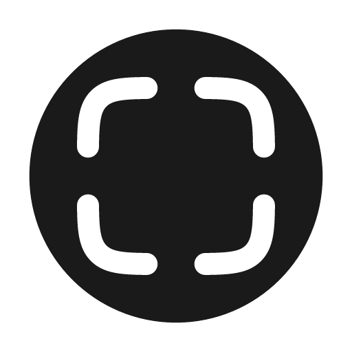 Full screen circle bold icon, bold style, from Solar