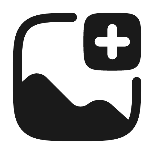 Gallery add bold icon, bold style, from Solar